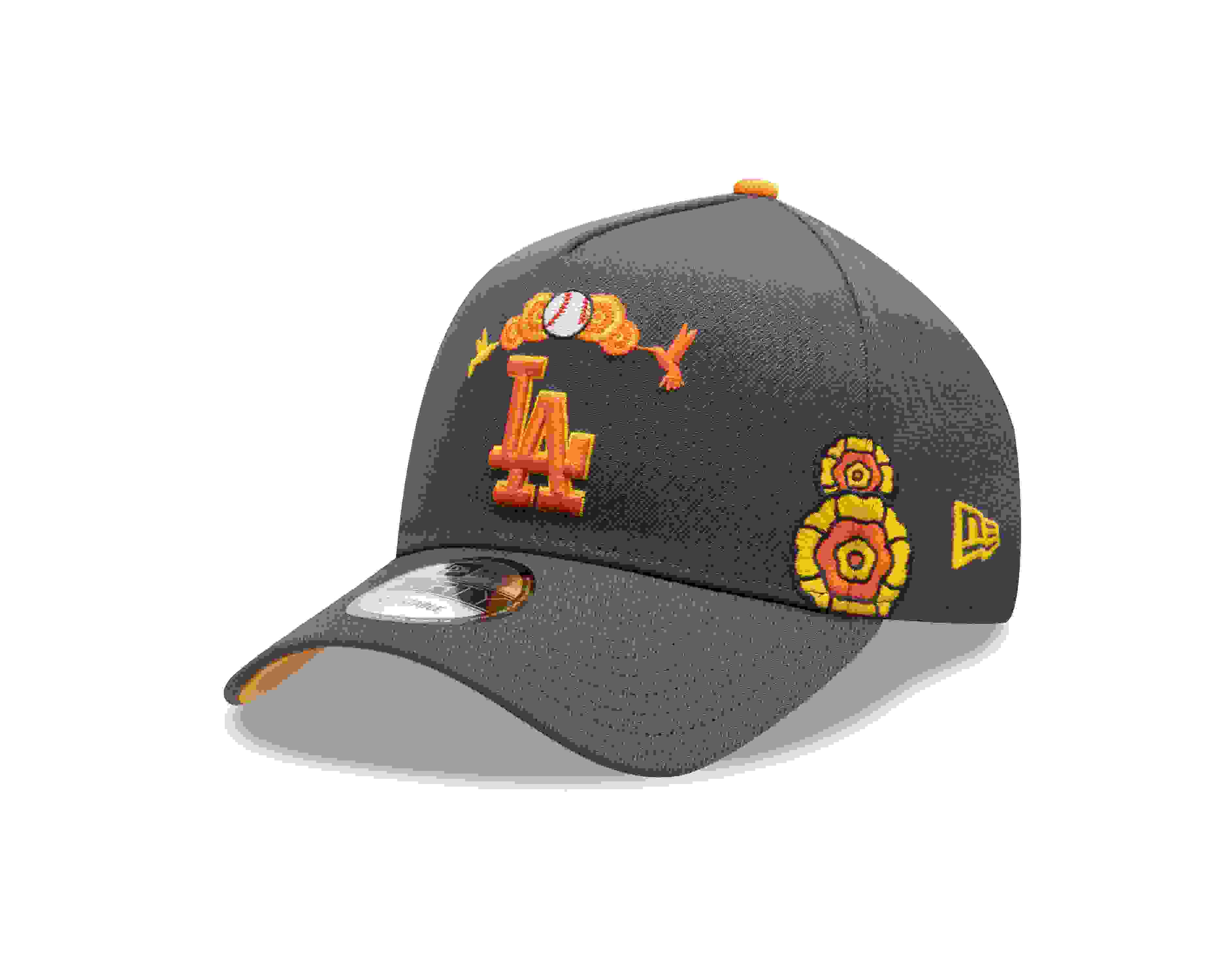 New Era Los Angeles Dodgers 9FORTY Dia De Los Muertos Grey Snapback Hat